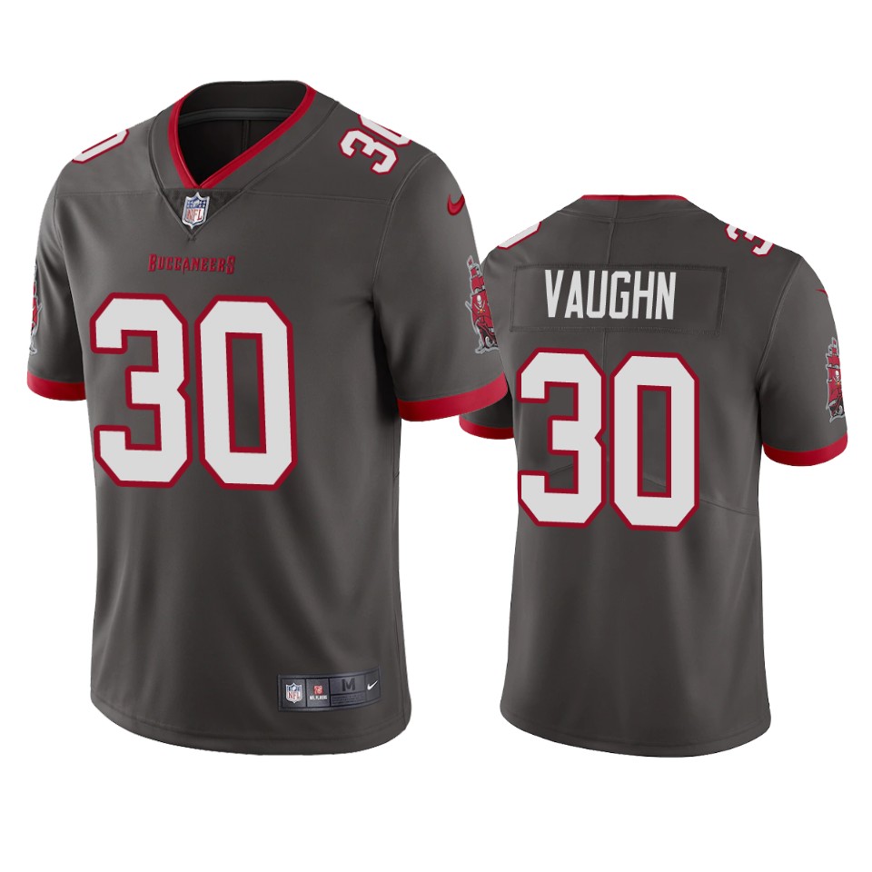 Tampa Bay Buccaneers Men Nike NFL #30 Vaughn Pewter Vapor Limited Jersey